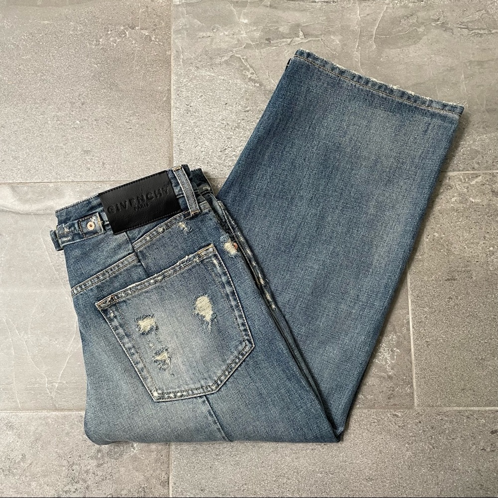 NEW Givenchy Cropped Distressed Jeans, Size 30 - Picture 4 of 9